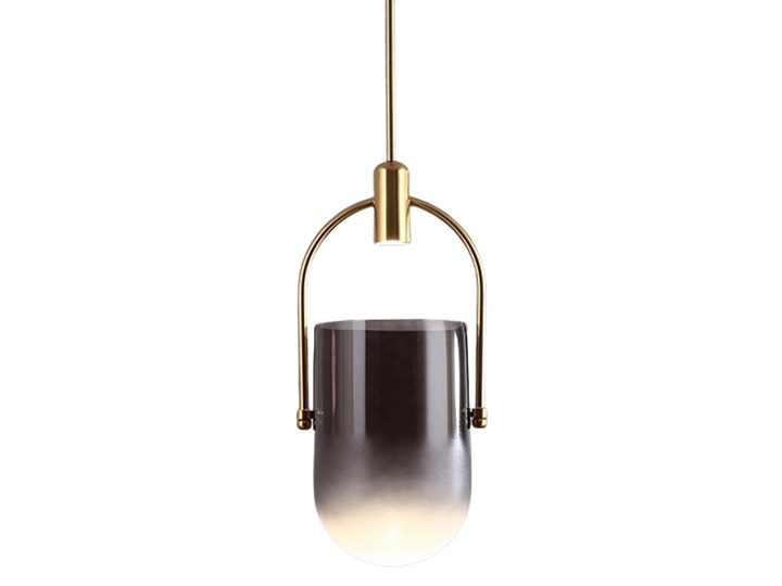 Mleczna kula 25cm - nowoczesna lampa wisząca Lampa kula Mosiądz Styl Nowoczesny Metal Lampa z kloszem Szkło Kategoria Lampy wiszące