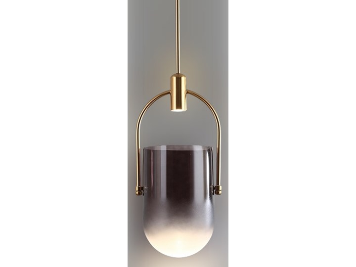 Mleczna kula 25cm - nowoczesna lampa wisząca Lampa z kloszem Metal Mosiądz Lampa kula Szkło Styl Nowoczesny