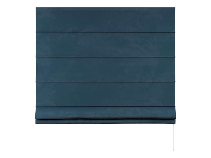 Roleta rzymska Billie, pruski błękit, szer.160 × dł.170 cm, Posh Velvet Kolor Turkusowy