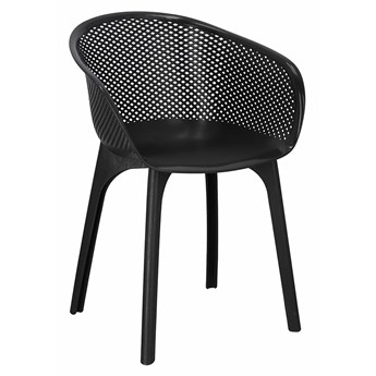 Ażurowe krzesło czarne - Bliss