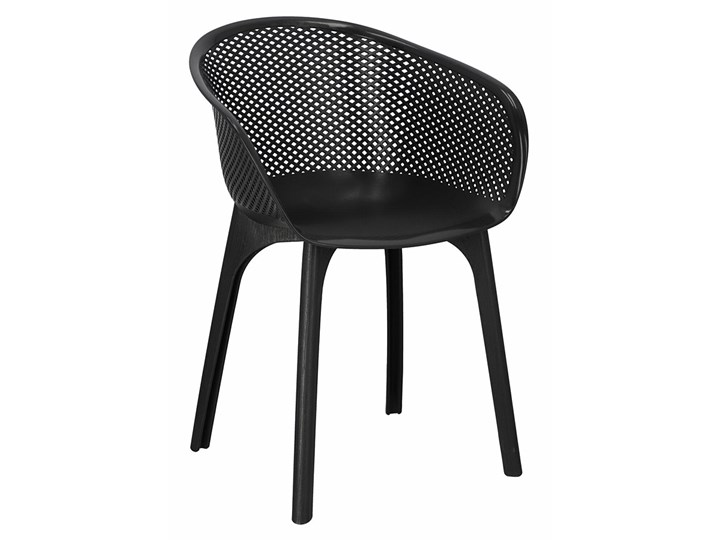 Ażurowe krzesło czarne - Bliss Głębokość 53 cm Styl Nowoczesny Szerokość 57 cm Drewno Wysokość 80 cm Tworzywo sztuczne Model Krzesła ażurowe