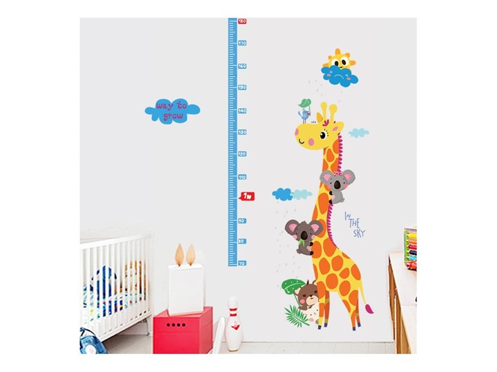 Naklejka - miarka wzrostu Fanastick Giraffe Kategoria Pozostałe dekoracje pokoju dziecka Kolor Wielokolorowy