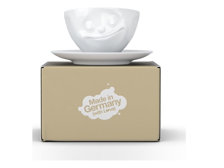 Biała porcelanowa szczęśliwa filiżanka do kawy 58products, 200 ml