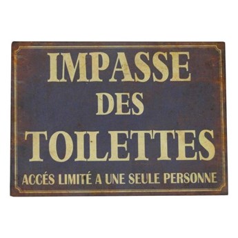 Tabliczka z blachy Antic Line Impasse Des Toilettes