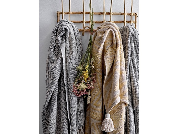 Szary pled Bloomingville Throw, 130x160 cm Akryl Bawełna Poliester Kategoria Narzuty