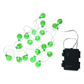 Zielona ogrodowa girlanda świetlna LED z motywem żarówek Star Trading Bulb, dł. 1,6 m