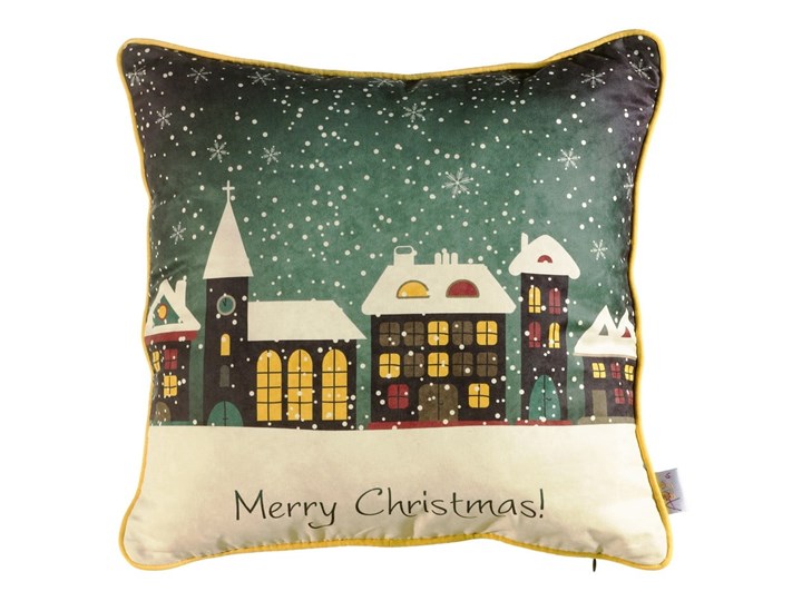 Świąteczna poszewka na poduszkę Mike & Co. NEW YORK Comfort Snowy, 43x43 cm Poliester Poszewka dekoracyjna Wzór Świąteczny