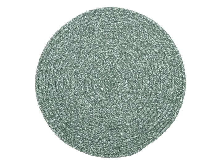 Zielona mata stołowa z domieszką bawełny Tiseco Home Studio, ø 38 cm Podkładka pod talerz Poliester Bawełna Tkanina Kolor Zielony