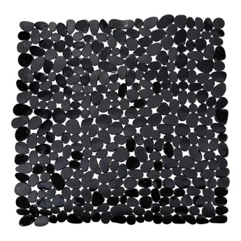 Czarna antypoślizgowa mata prysznicowa Wenko Paradise, 54x54 cm