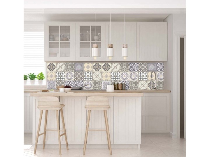 Zestaw 9 naklejek Ambiance Decals Country Tiles, 10x10 cm Wzór Geometria Na ścianę Kategoria Naklejki