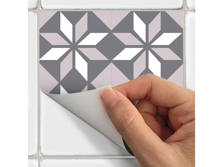 Zestaw 9 naklejek Ambiance Decals Country Tiles, 10x10 cm Wzór Geometria Na ścianę Kategoria Naklejki