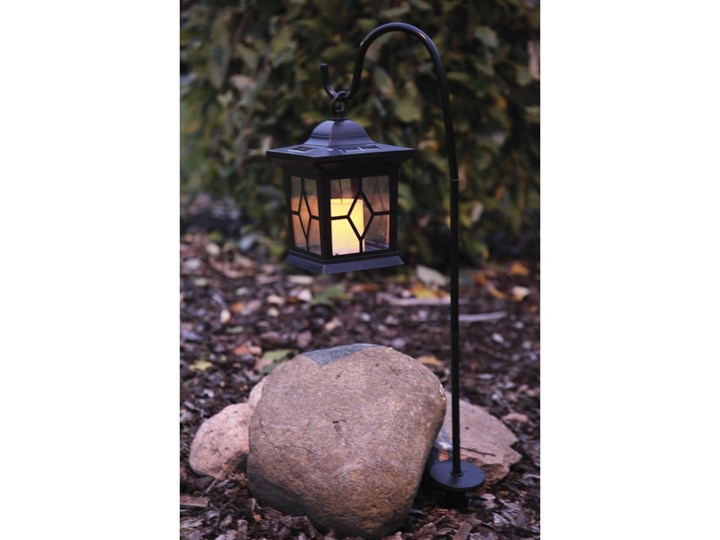 Ogrodowy lampion solarny LED Star Trading Light, wys. 14,5 cm Tworzywo sztuczne Kolor Szary