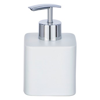 Jasnoszary ceramiczny dozownik do mydła Wenko Hexa, 290 ml