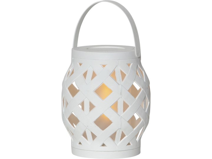 Biały lampion Star Trading Flame Lantern, wys. 16 cm Kategoria Świeczniki i świece Kolor Szary