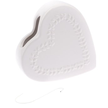 Biały ceramiczny nawilżacz powietrza Dakls Heart