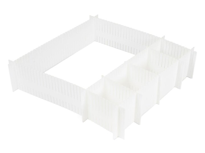 Zestaw 6 białych rozdzielaczy do szuflady Compactor Drawer Dividers Kategoria Organizery do szaf