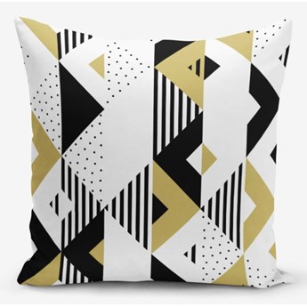 Poszewka na poduszkę z domieszką bawełny Minimalist Cushion Covers Mustard Color Geometric Sekiller, 45x45 cm