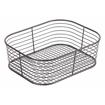 Czarny koszyk iDesign Vienna, 23,8x18,4 cm