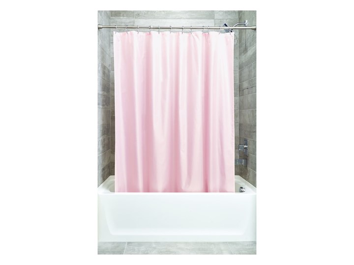 Różowa zasłona prysznicowa iDesign, 183x183 cm Kolor Różowy