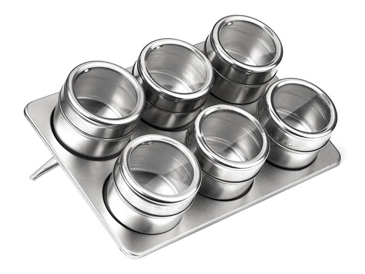 Zestaw 6 magnetycznych pojemników na przyprawy z podstawką Premier Housewares, 100 ml