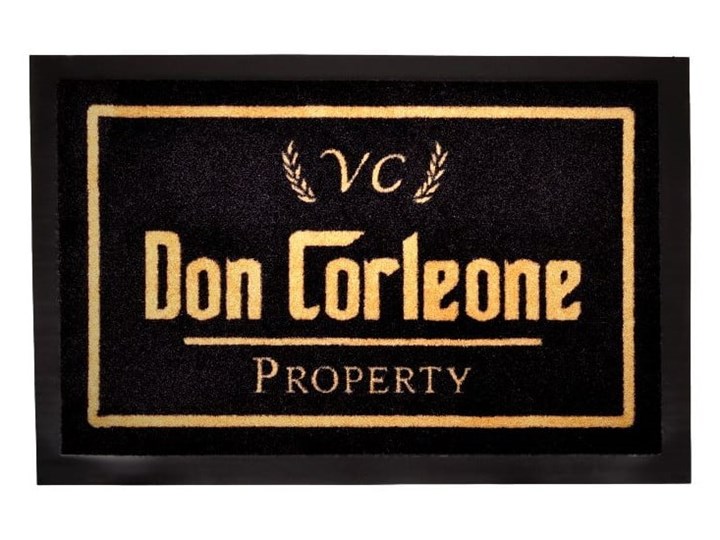 Czarna wycieraczka Hanse Home Don Corleone, 40x60 cm