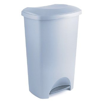 Szary kosz na śmieci na pedał z tworzywa z recyklingu Addis Eco Range, 50 l
