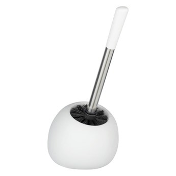 Matowa biała ceramiczna szczotka do WC Wenko Polaris