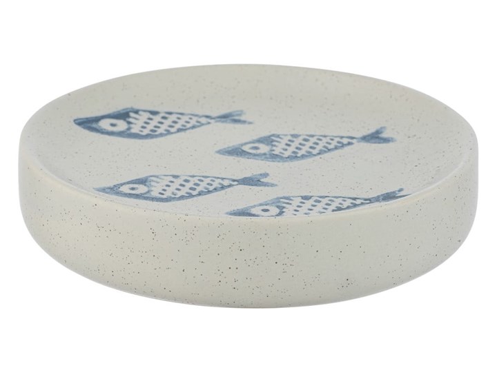 Biało-niebieska ceramiczna mydelniczka Wenko Aquamarin Ceramika Mydelniczki Kolor