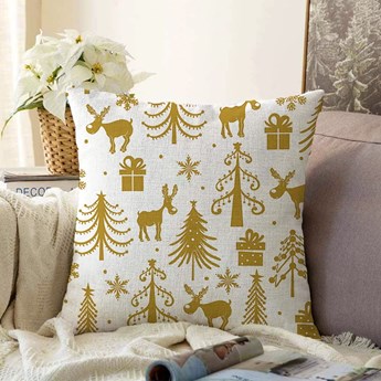 Świąteczne szenilowe poszewki na poduszki Minimalist Cushion Covers Christmas, 55x55 cm