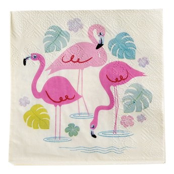 Zestaw 20 serwetek papierowych Rex London Flamingo Bay