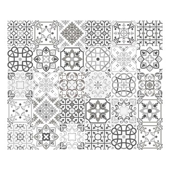 Zestaw 30 samoprzylepnych naklejek Ambiance Cement Tiles Shade of Gray Bari, 10x10 cm