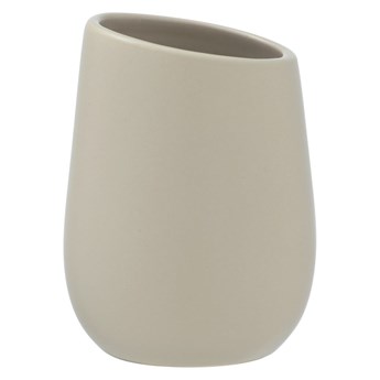 Beżowy ceramiczny kubek na szczoteczki Wenko Badi