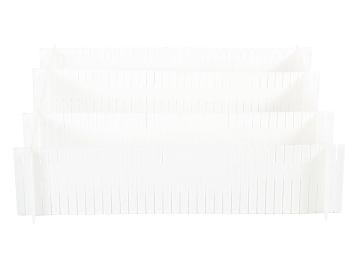 Zestaw 6 białych rozdzielaczy do szuflady Compactor Drawer Dividers Kategoria Organizery do szaf