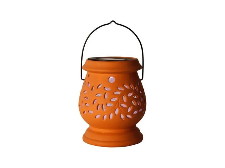 Czerwony lampion ogrodowy LED Star Trading Clay Terracotta, wys. 14 cm Kategoria Lampiony do ogrodu
