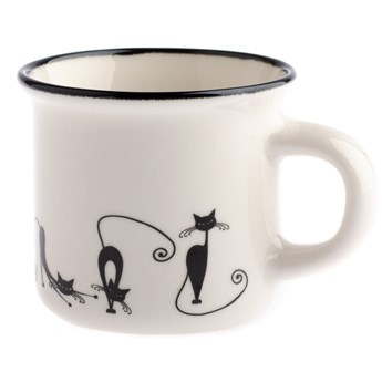Kubek porcelanowy Dakls Cats Emily, 75 ml