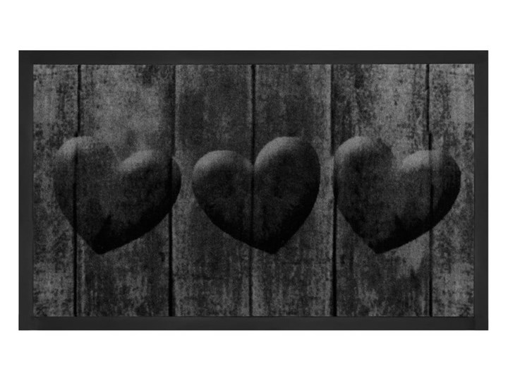 Szara wycieraczka Bougari Hearts, 45x75 cm