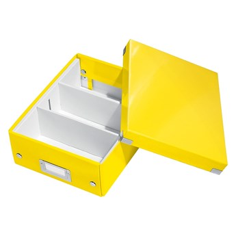 Żółte pudełko z przegródkami Leitz Office, dł. 28 cm