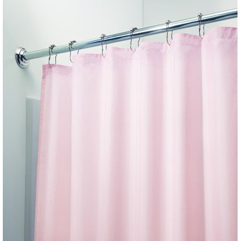 Różowa zasłona prysznicowa iDesign, 183x183 cm