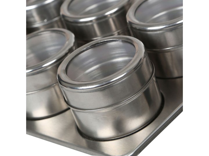 Zestaw 6 magnetycznych pojemników na przyprawy z podstawką Premier Housewares, 100 ml