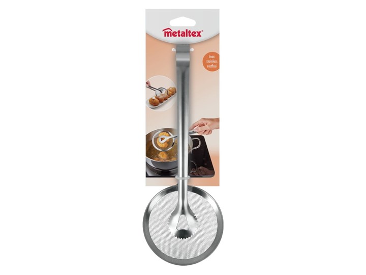 Szczypce do smażenia ze stali nierdzewnej Metaltex Tongs