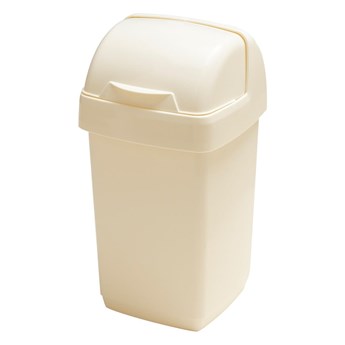 Kremowy kosz na śmieci Addis Roll Top, 22,5x23x42,5 cm