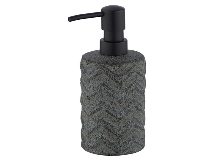 Szary ceramiczny ręcznie malowany dozownik do mydła Wenko Mantua, 360 ml