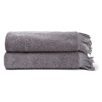 Zestaw 2 szarych ręczników ze 100% bawełny Bonami, 50x90 cm