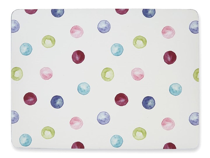 Zestaw 4 korkowych mat stołowych 21.5x29 cm Cooksmart ® Spotty Dotty