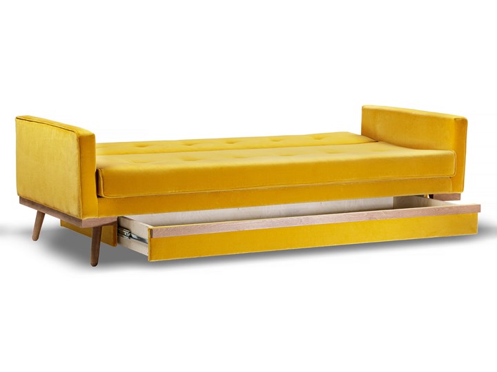 Sofa Klematisar 3-osobowa Welurowa z funkcją spania (Deluxe - welur łatwozmywalny PEACOCK :deluxe/PEACOCK) Głębokość 91 cm Stała konstrukcja Materiał obicia Skóra ekologiczna