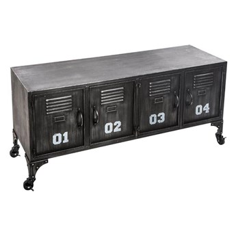SEVIN metalowa szafka na kółkach w kolorze czarnym, wys. 54 cm