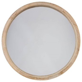 NATALIE drewniane lustro ścienne w naturalnym kolorze, Ø 52 cm