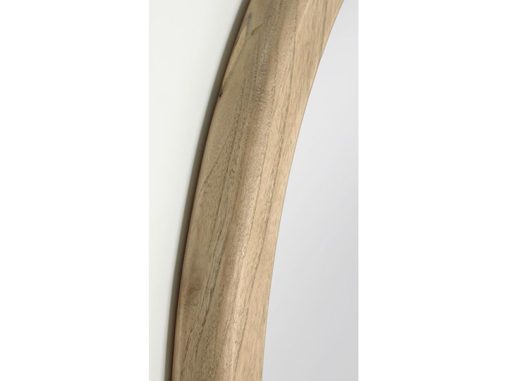 Lustro Alum okrągłe lite drewno mindi Ø 100 cm Lustro z ramą Kolor Szary Kategoria Lustra