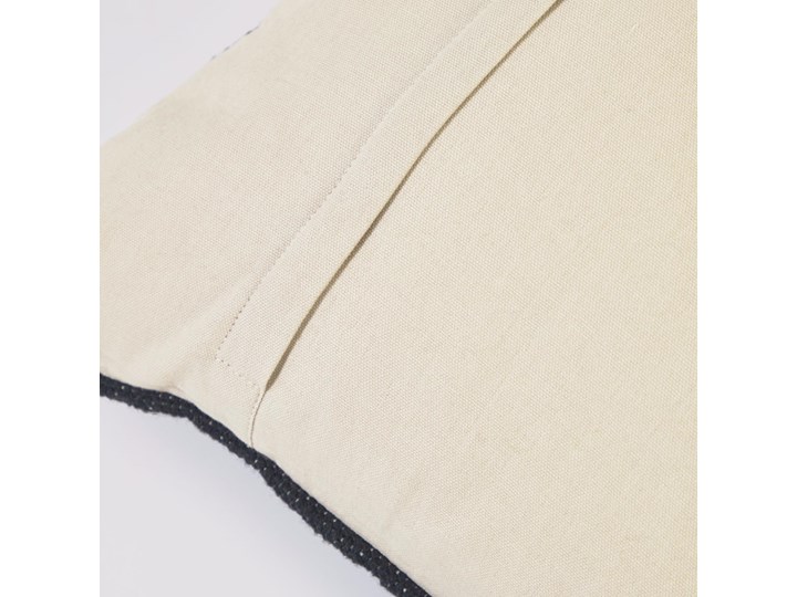 Poszewka na poduszke Margarite 100% bawelna z fredzlami czarno-biala 45 x 45 cm 45x45 cm Kwadratowe Kolor Beżowy Poszewka dekoracyjna Wzór Abstrakcyjny