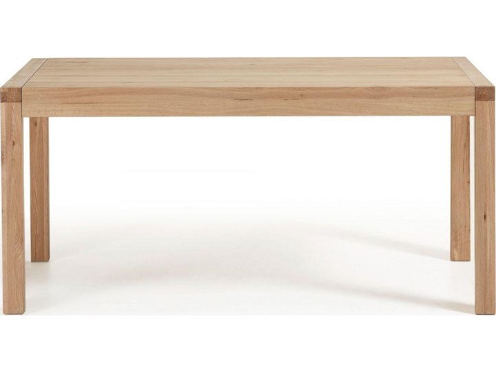 Rozkładany stół Briva fornir dębowy naturalne wykończenie 200 (280) x 100 cm Drewno Stal Kolor Beżowy